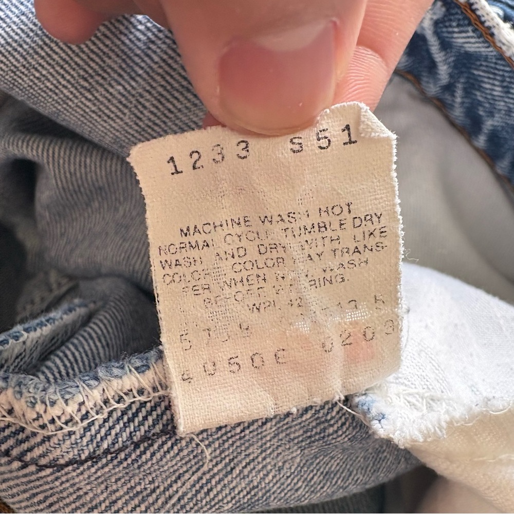 Vintage Levis 506 Jeans Size 28x32 Acid Wash Orange Tab USA Made Retro Western - Picture 6 of 8